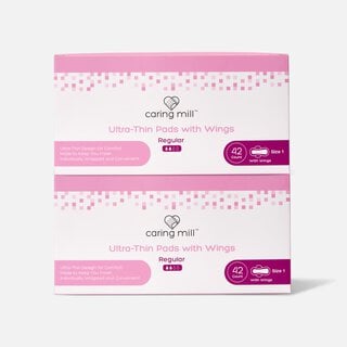 Caring Mill™ Ultra Thin Pads With Wings Size 1, 42 ct. (2-Pack)