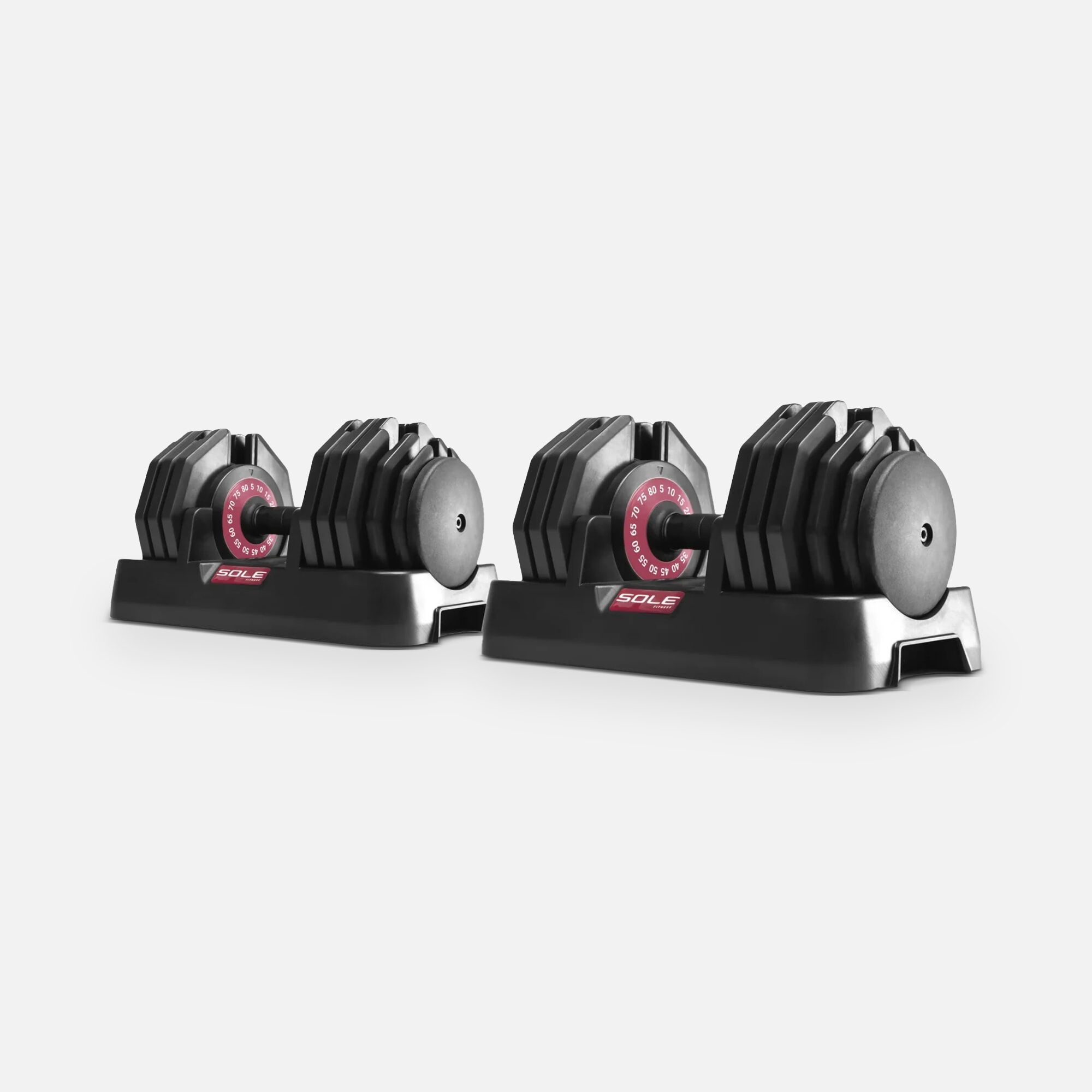 SOLE Fitness SW180 Adjustable Dumbbells Bundle - 80 lbs