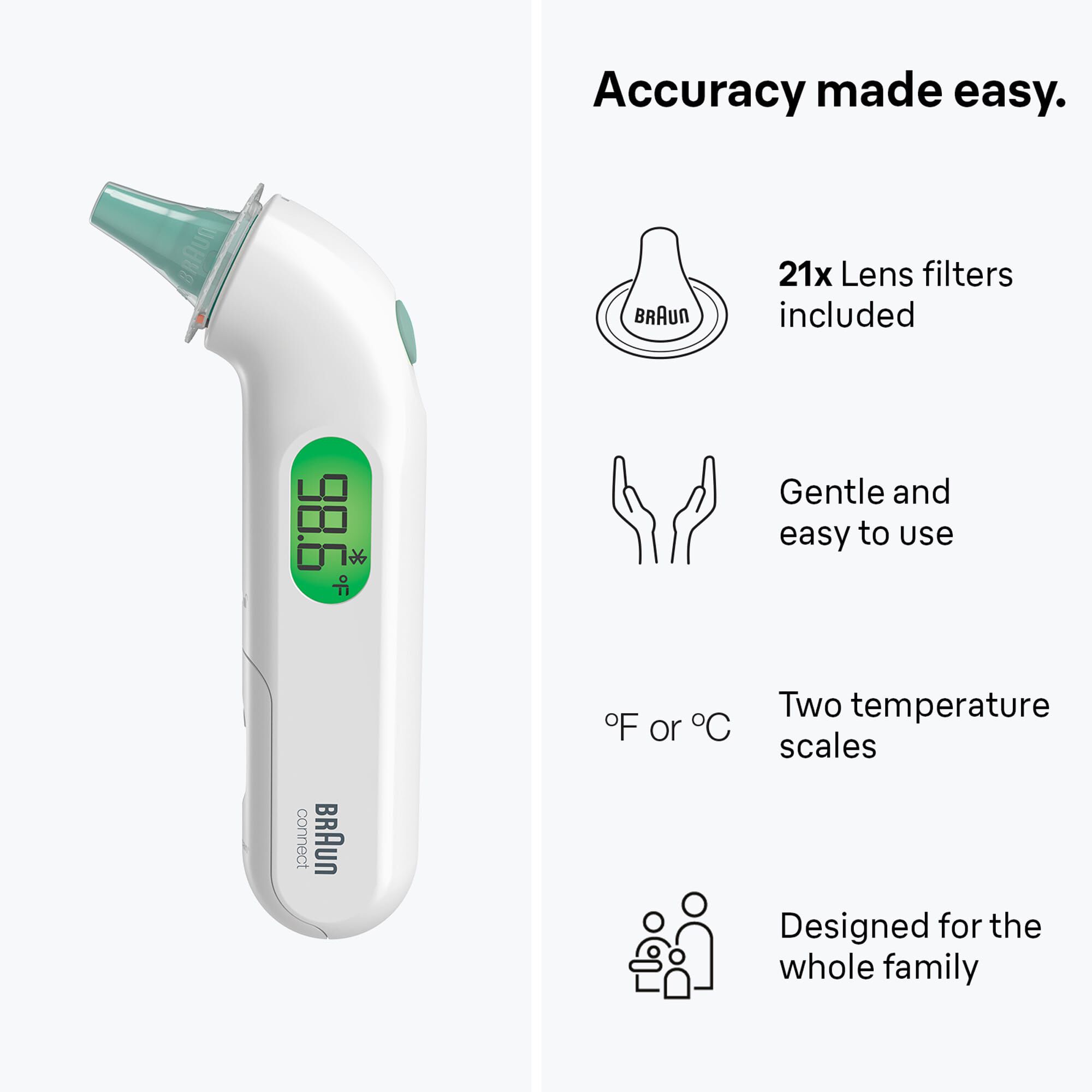 Braun ThermoScan® 4+ Connect Ear Thermometer, , large