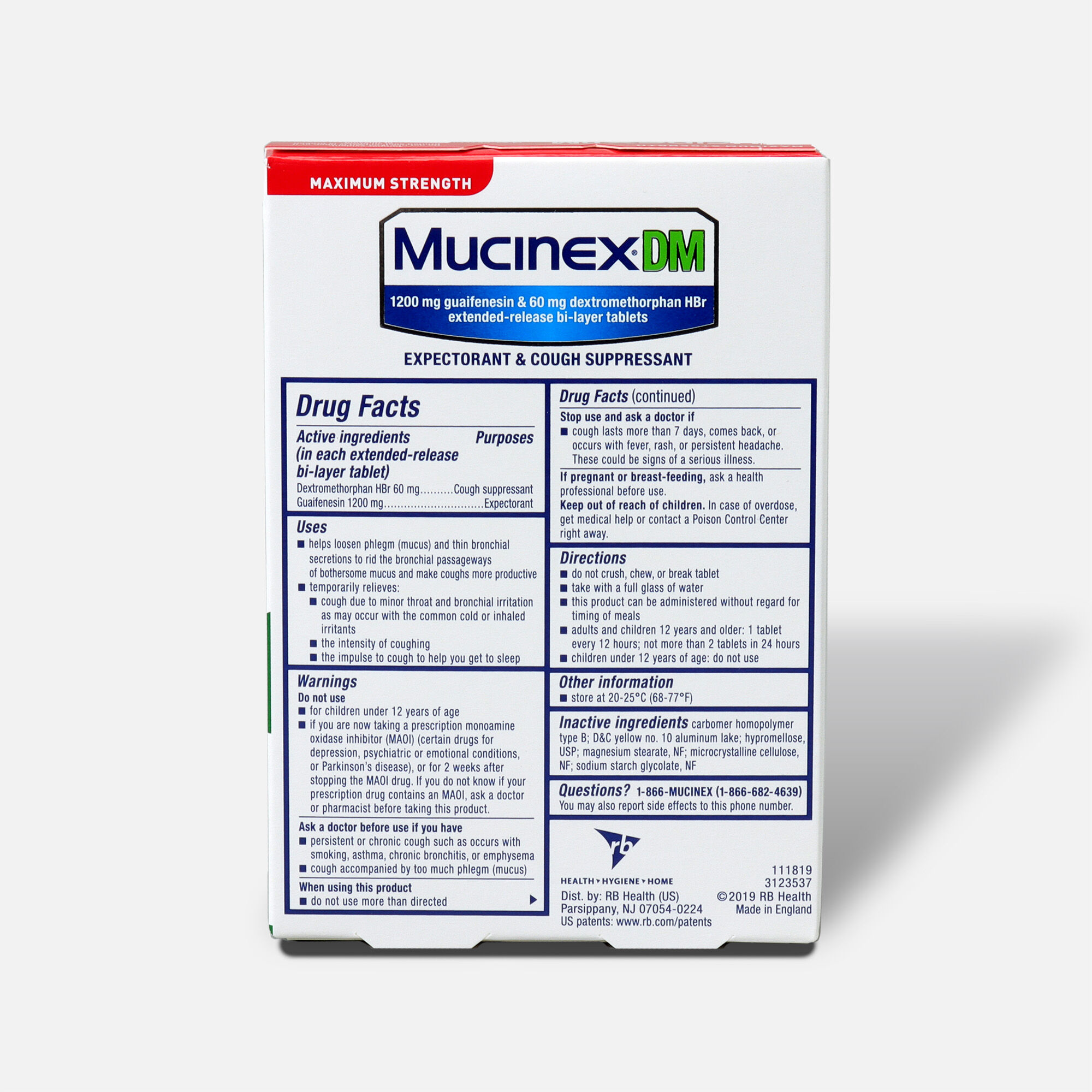 Mucinex Max Strength Extended Release Bi-Layer Tablets, 14 ct., , large