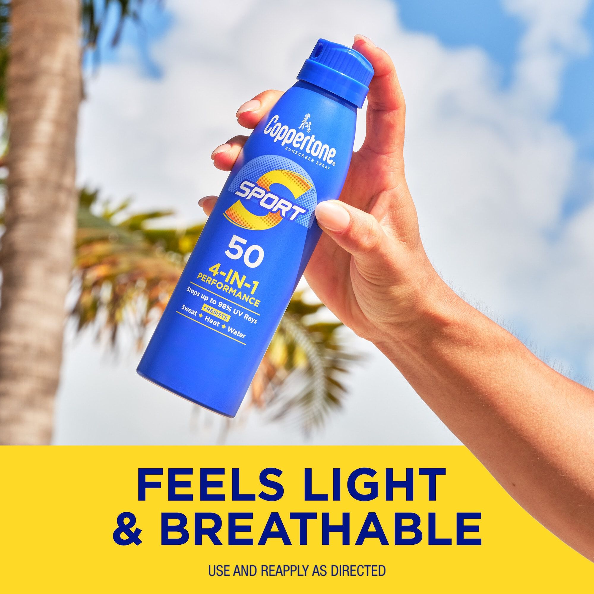 Coppertone Sport Sunscreen Spray, SPF 50, 5.5 oz., , large