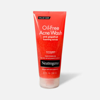 Neutrogena Pink Grapefruit Oil-Free Foaming Acne Scrub, 6.7 fl oz.