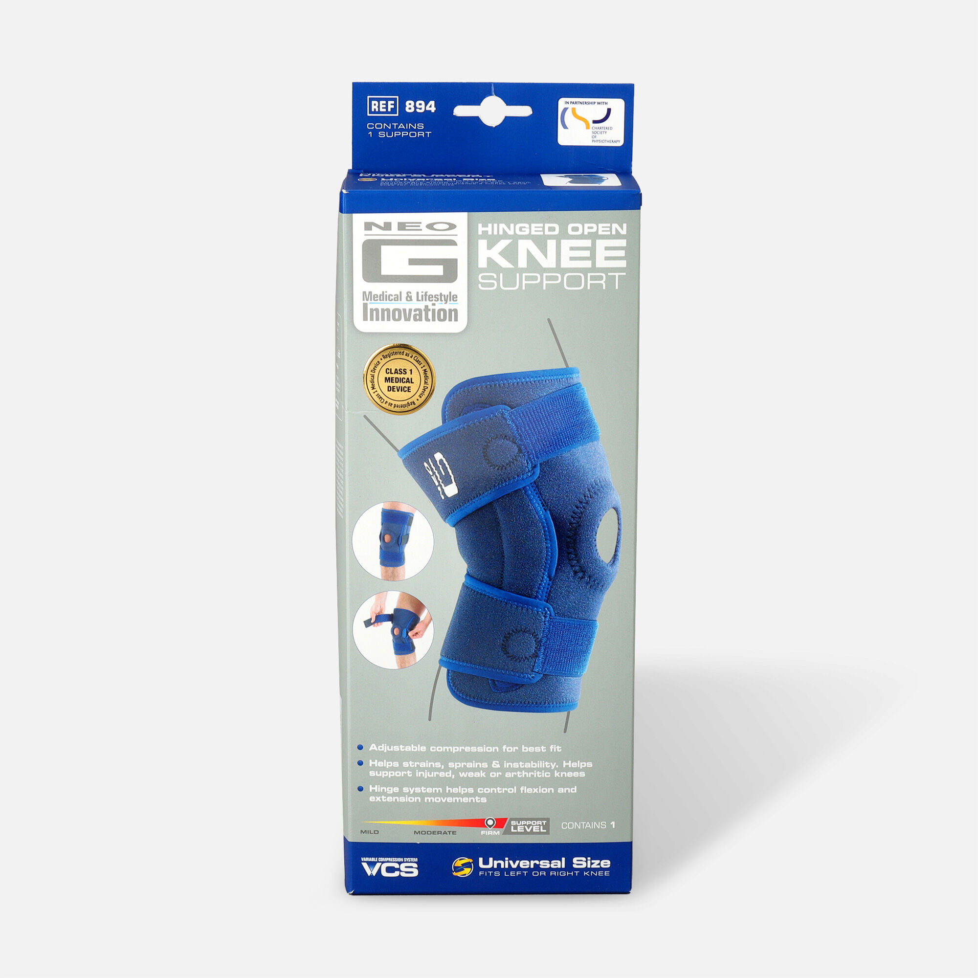 Neo G Hinged Open Knee Support, One Size, , large