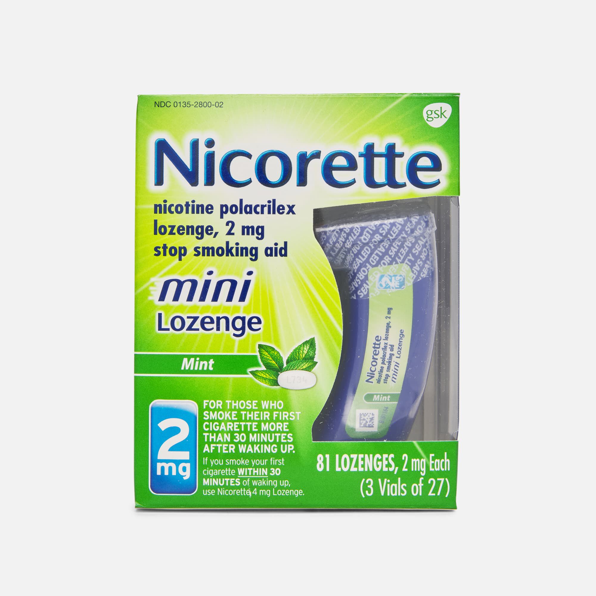 Nicorette Nicotine Mini Lozenges, Mint, 2mg, 81 ct., , large