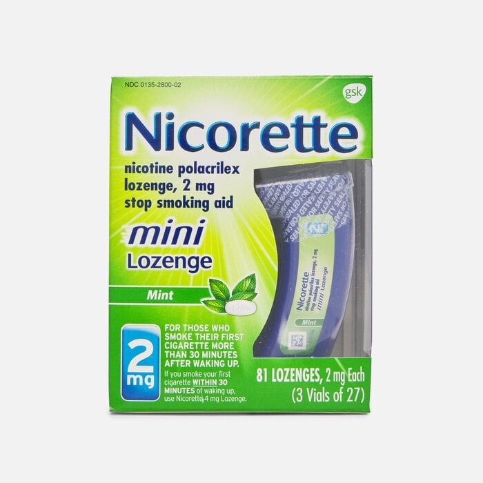 cigarette lozenges NICORETTE Smoking Cessation Lozenge Nicotine Lozenge addresses the physical need to smoke by reducing withdrawal symptoms Jones Mini Nicotine Lozenges, Mint