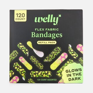 Welly Glow-in-the-Dark Flex Fabric Bandages Refill Pack, 120 ct., , large