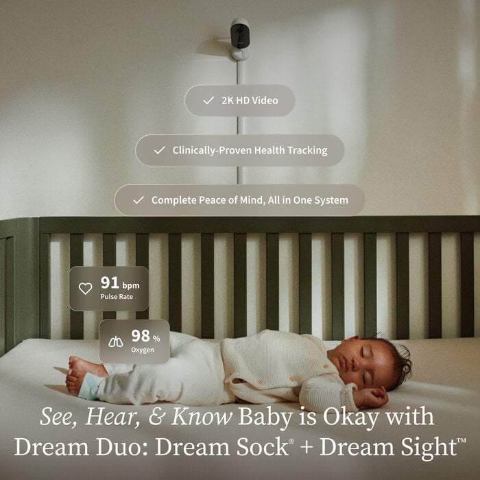 Owlet Dream Duo Complete Baby Monitoring System, Mint, large