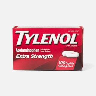 Tylenol Extra Strength Caplets, Fever Reducer and Pain Reliever, 500 mg, 100 ct.