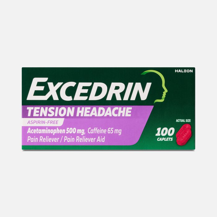 Excedrin Tension Headache Caplets, Aspirin-Free, 100 ct., , large