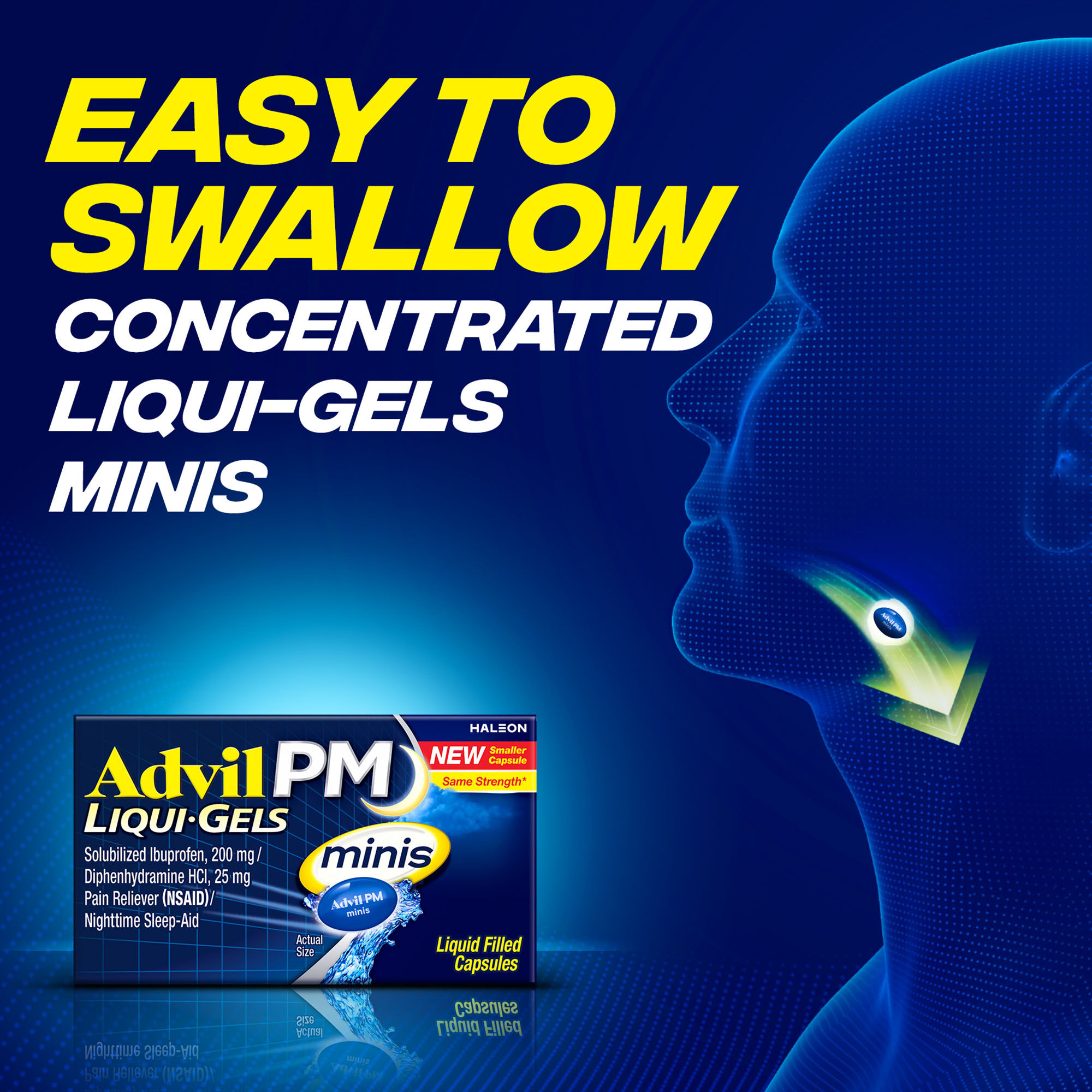 Advil PM Pain Reliever & Sleep Aid Liqui-Gel Minis, 80 ct., , large