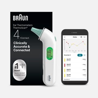 Braun ThermoScan® 4+ Connect Ear Thermometer, , large