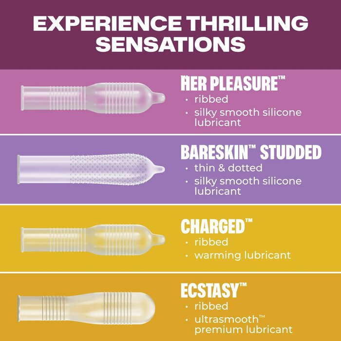 Trojan Latex Condom Pleasure Pack Lubricated, 36 ct., , large
