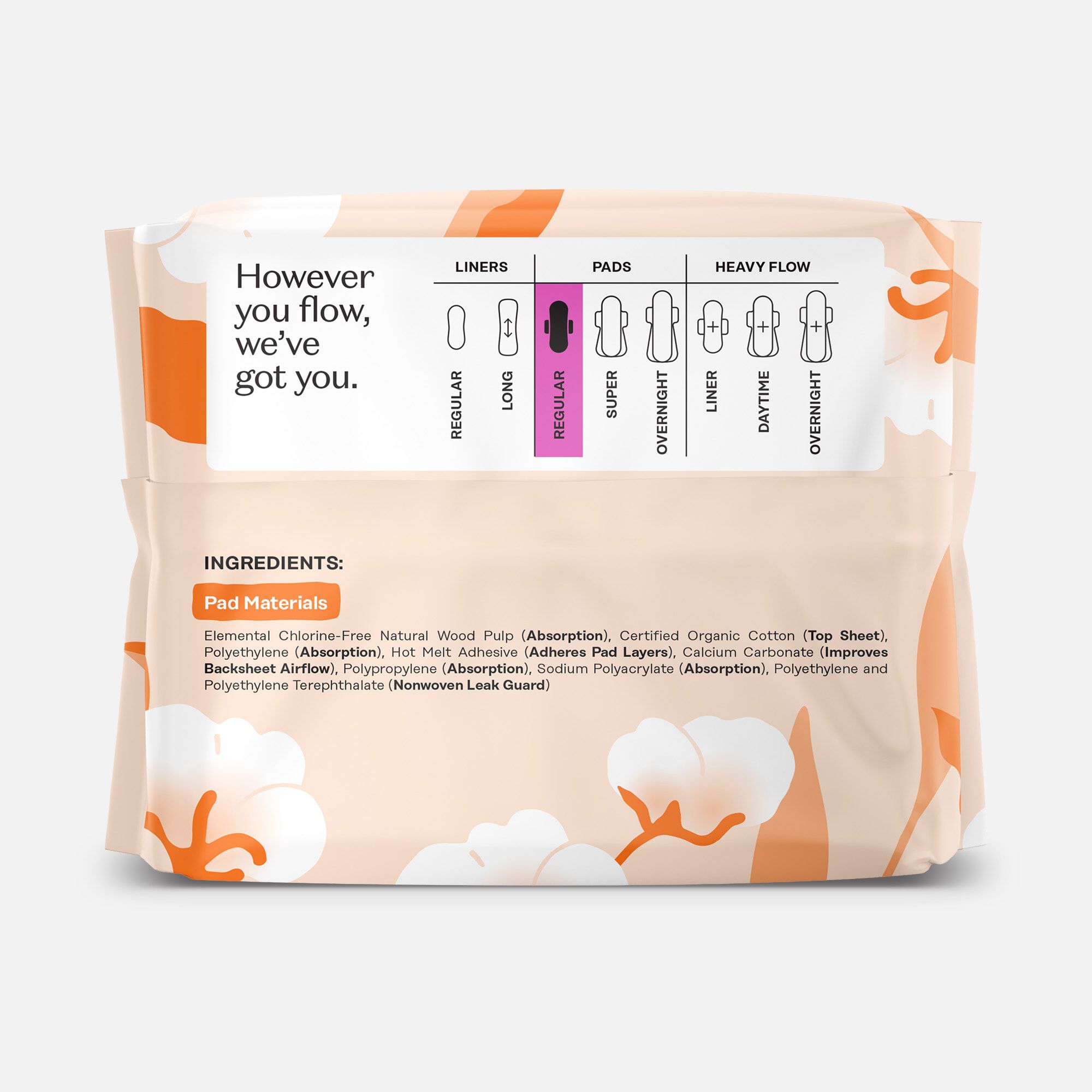 The Honey Pot 100% Organic Top Sheet Non Herbal Menstrual Pads, , large