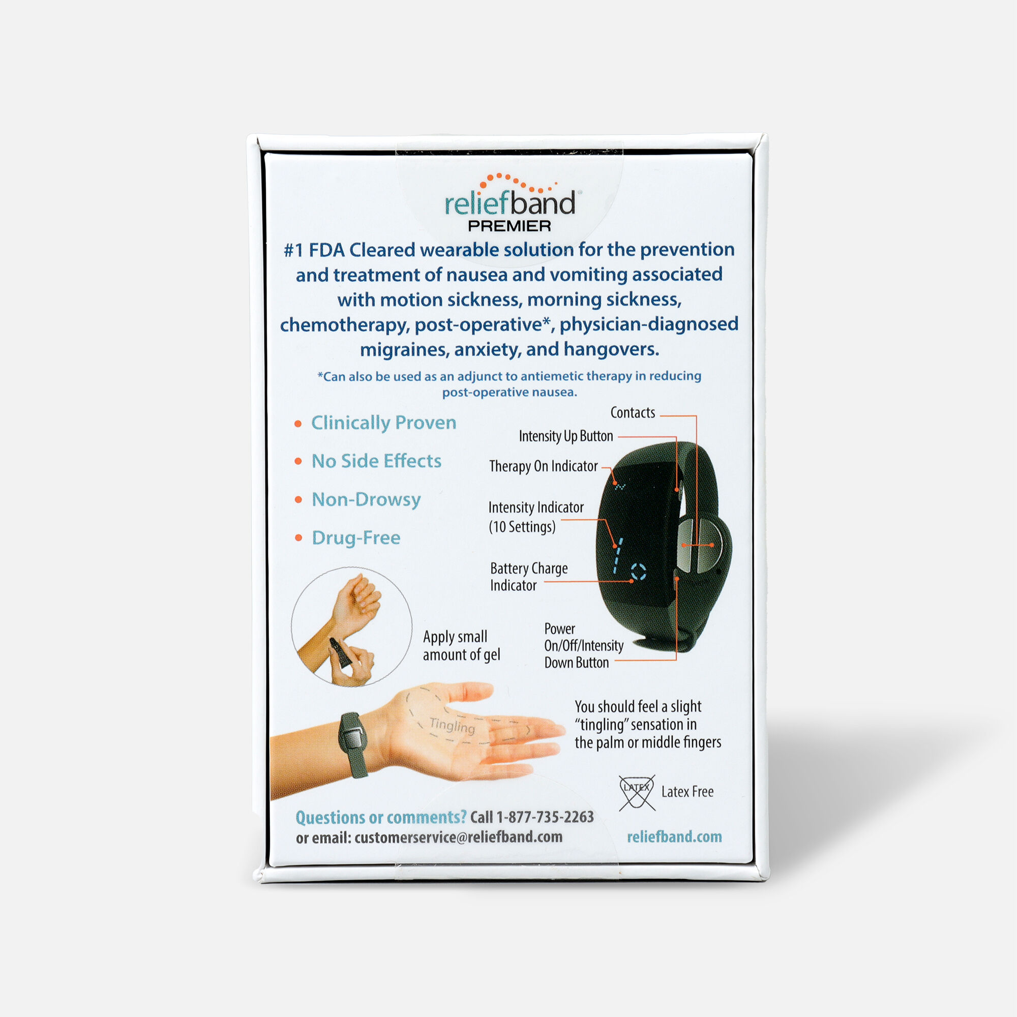 Reliefband Premier for Nausea Relief, Charcoal Grey, Charcoal Grey, large