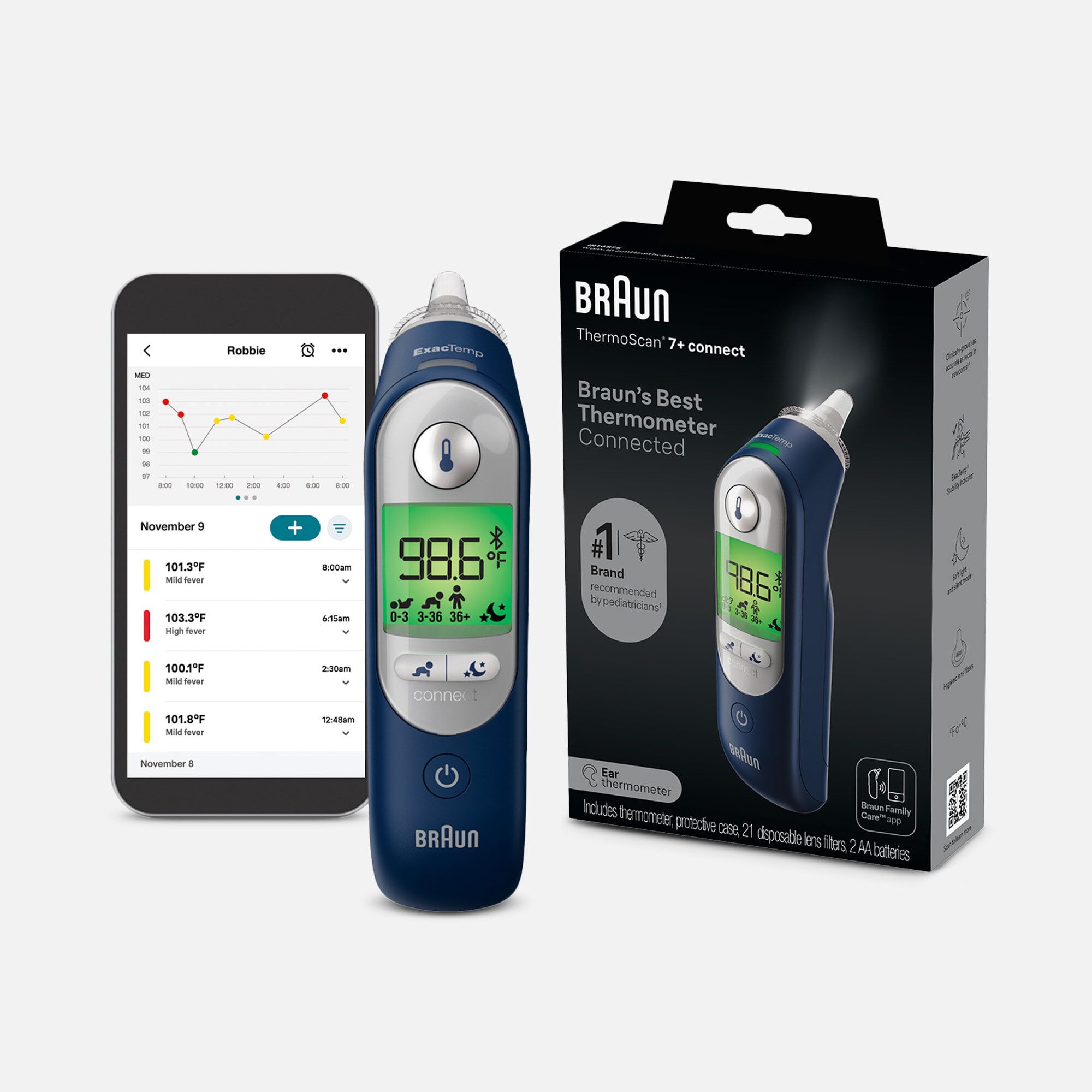 Braun ThermoScan® 7+ Connect Ear Thermometer