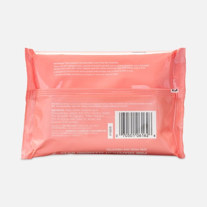 Neutrogena Pink Grapefruit Cleansing Wipes, 25 ct., , large