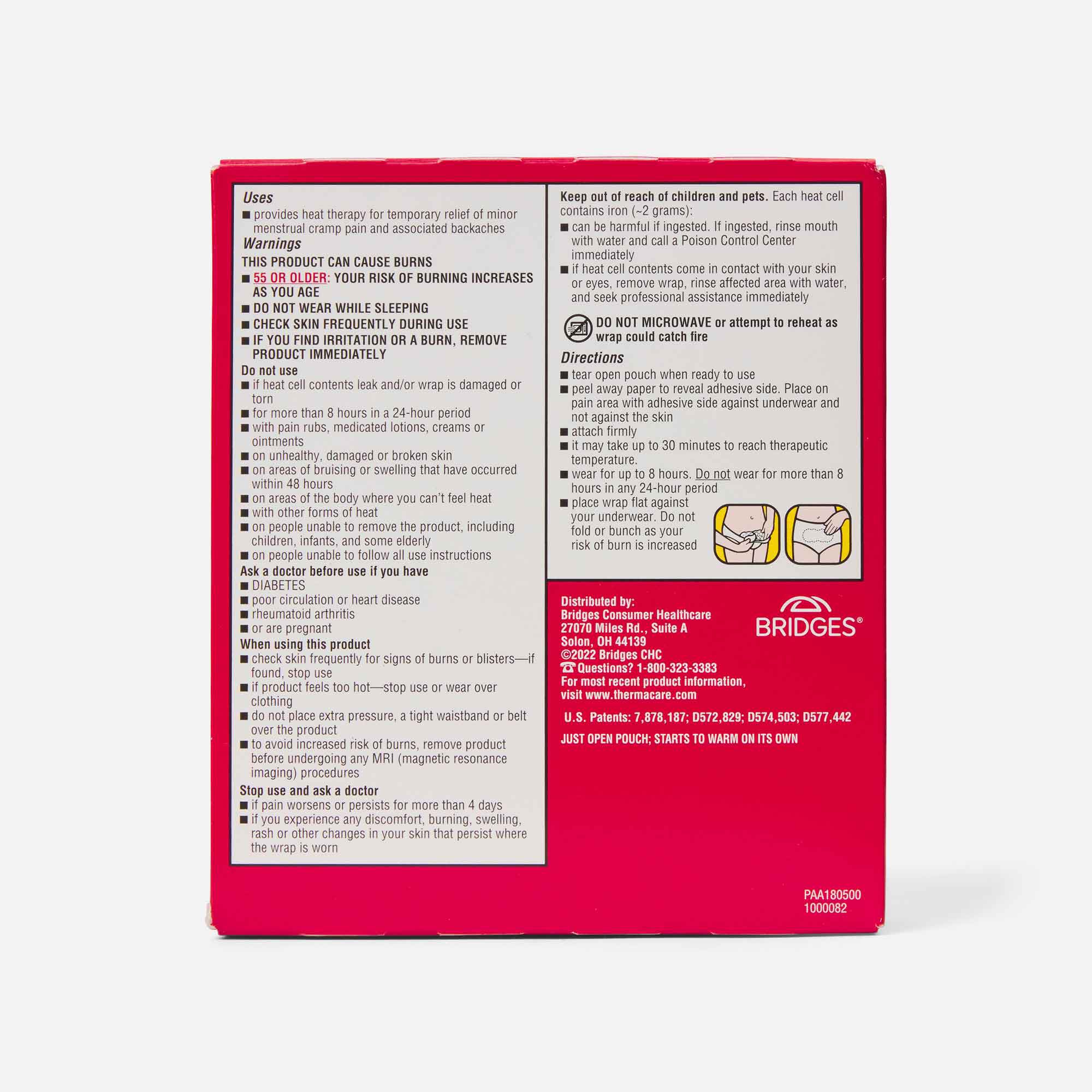ThermaCare Menstrual Pain Relief Heatwraps, 4 ct., , large