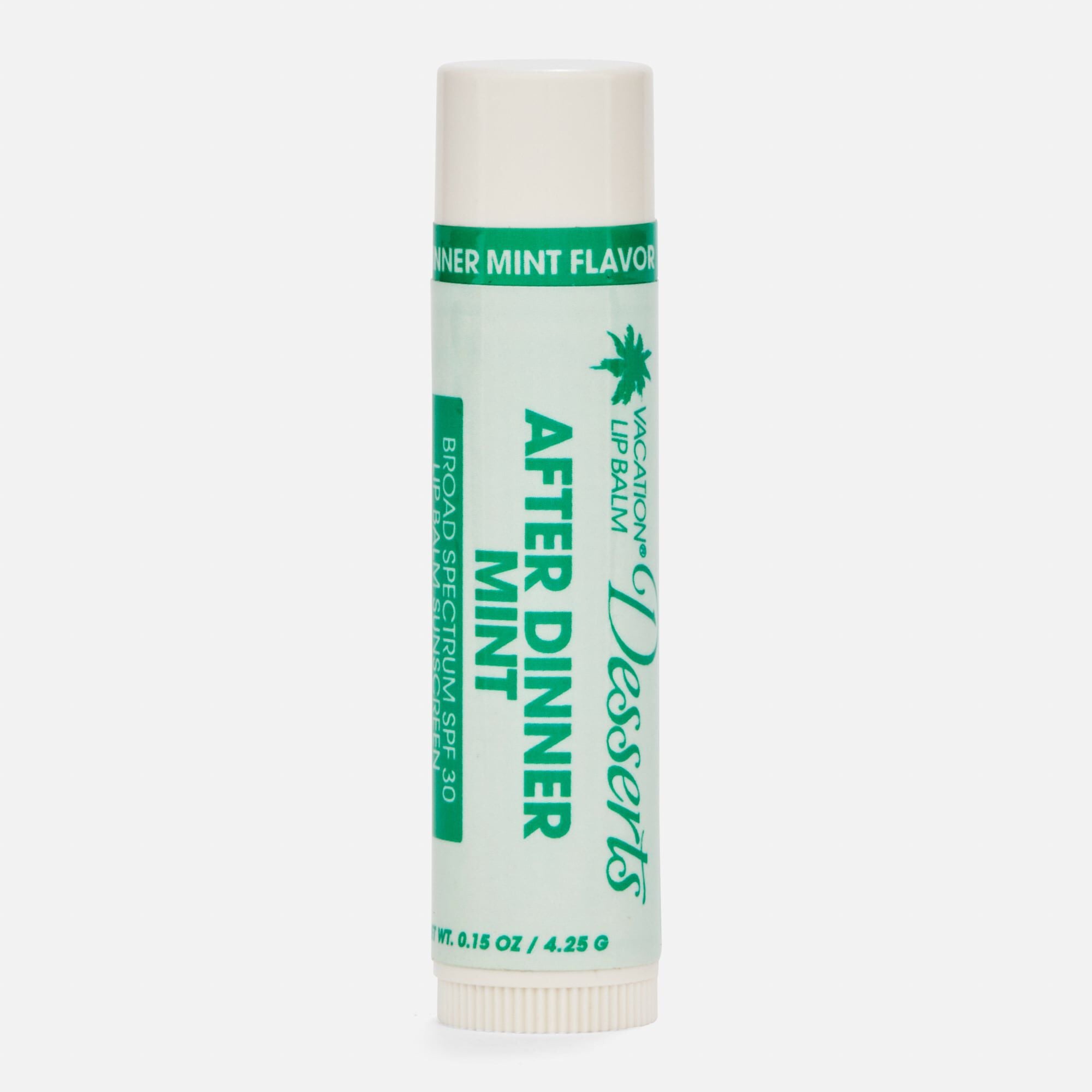 Vacation After Dinner Mint Lip Balm Sunscreen, SPF 30, 0.15 oz., , large