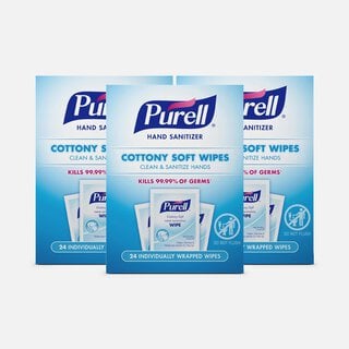 Purell Cottony Soft Hand Sanitizing Wipes, 24 ct. (3 pack)