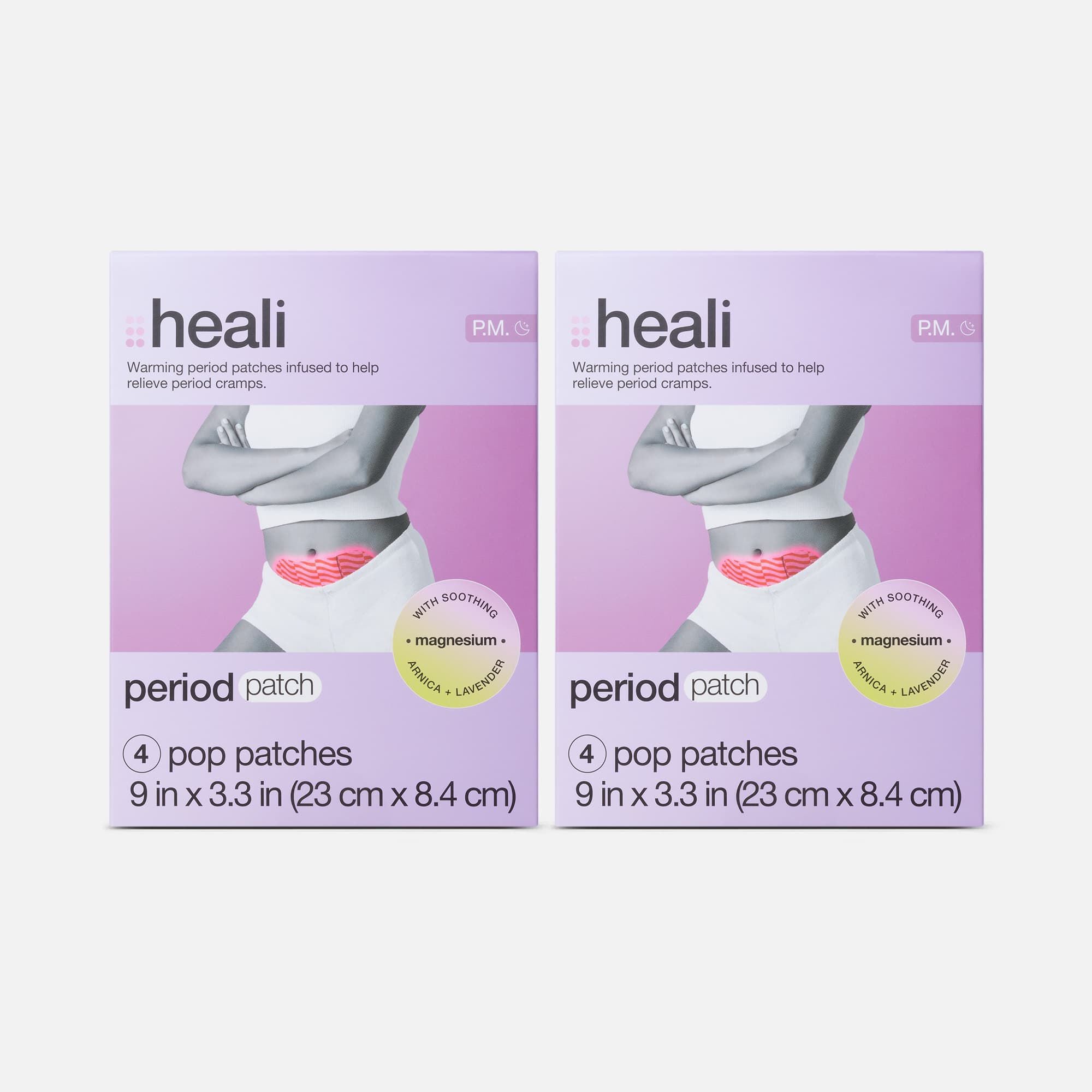 Heali Warming Period Pain Night Patch, 4 ct. (2 pack)