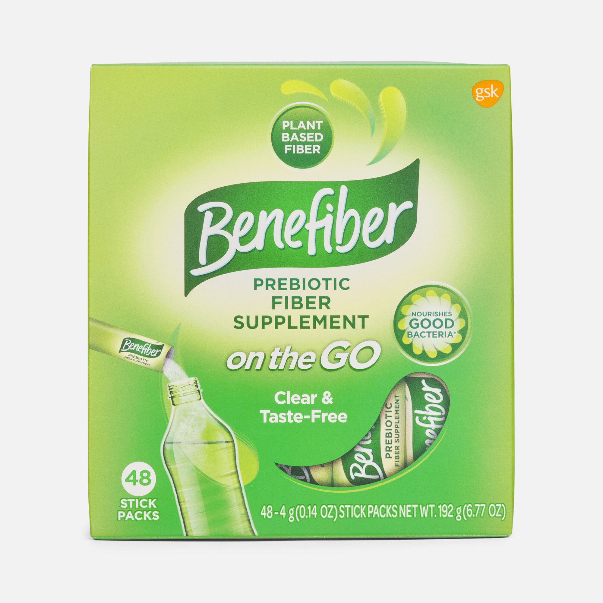 Benefiber On The Go Prebiotic Daily Fiber Supplement Powder Sticks, For Digestive Health, Unflavored, 28 ct., , large