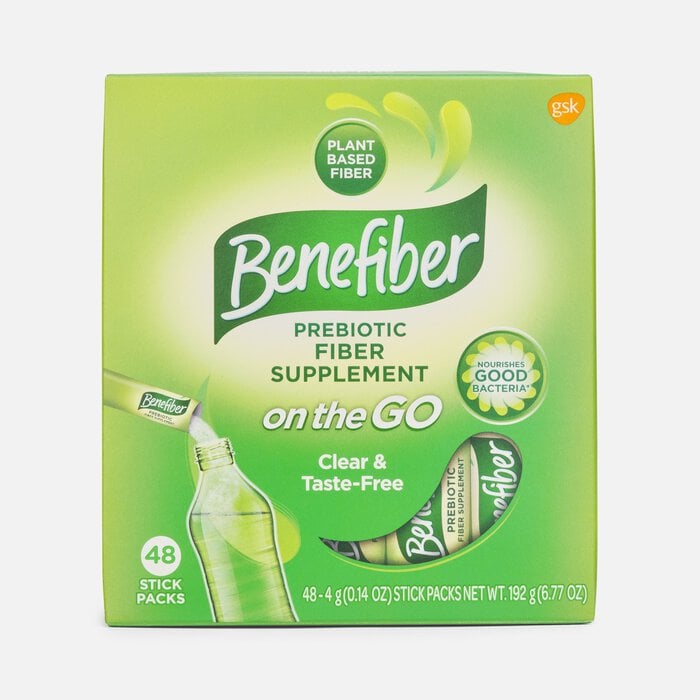 Benefiber On The Go Prebiotic Daily Fiber Supplement Powder Sticks, For Digestive Health, Unflavored, 28 ct., , large