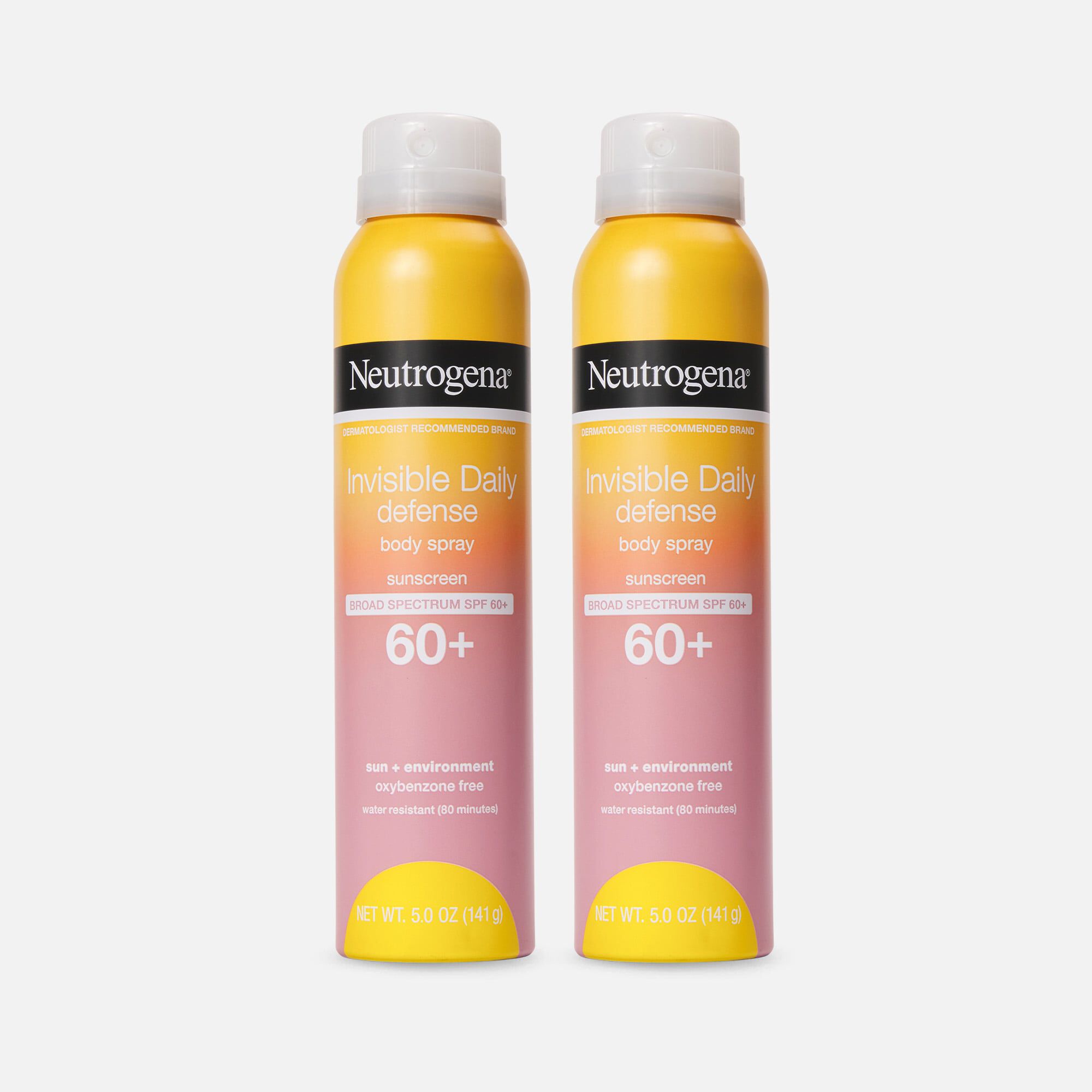 Neutrogena Invisible Defense Body Spray, SPF 60+, 5.0 oz. (2-Pack), , large