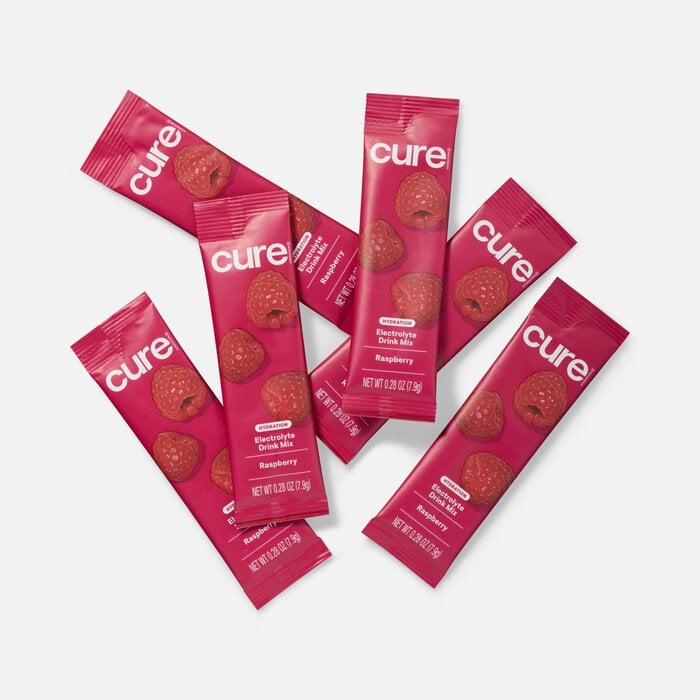 Cure Hydrating Electrolyte Drink Mix Pouches, Raspberry, 14 ct, , large