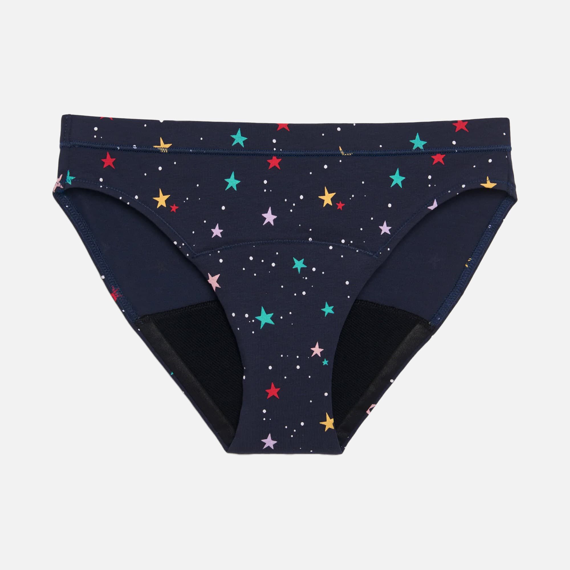 Thinx Teens All Day Bikini, Lucky Stars, Size 15/16, , large