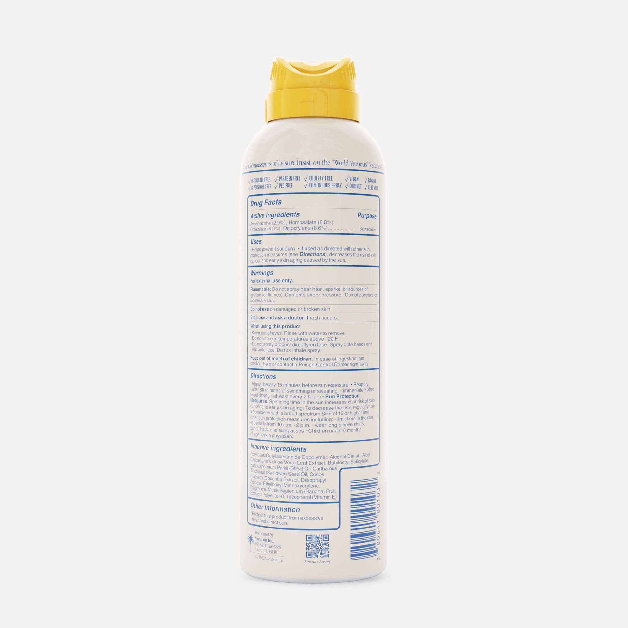 Vacation Classic Sunscreen Spray, 6 oz., , large
