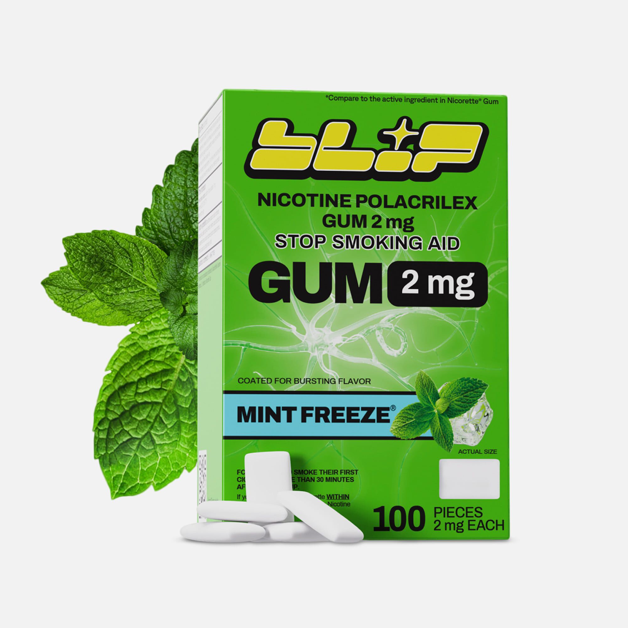 Blip Nicotine Gum, Mint Freeze, 2mg, , large