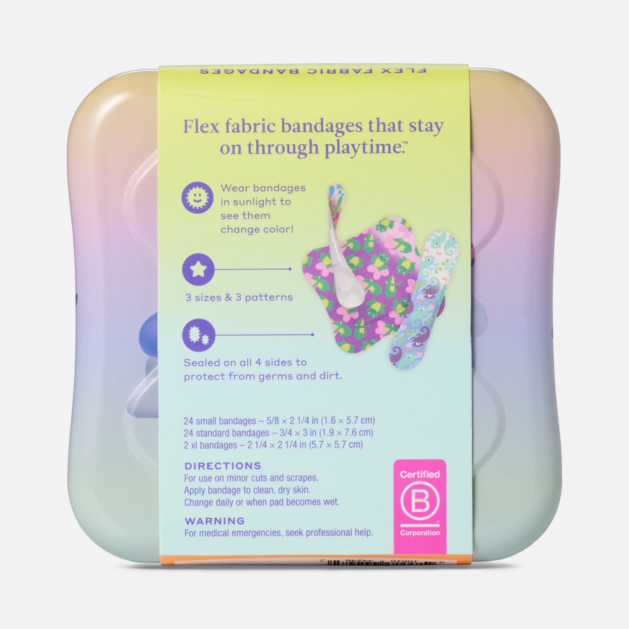 Welly® Flex Fabric Bandages, Color-Changing Chameleon, 50 ct., , large
