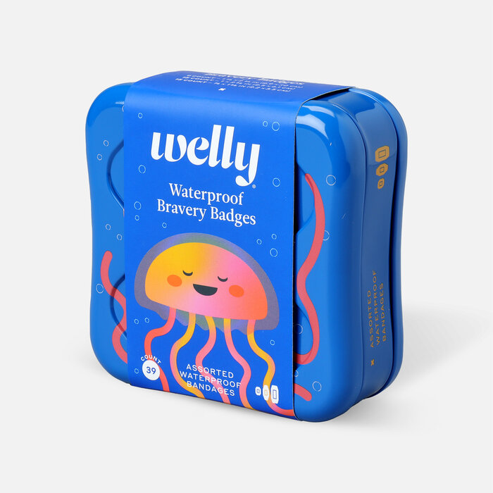 Welly Bravery Badges Waterproof Jellyfish Assorted Flex Fabric Bandages - 39 ct., , large