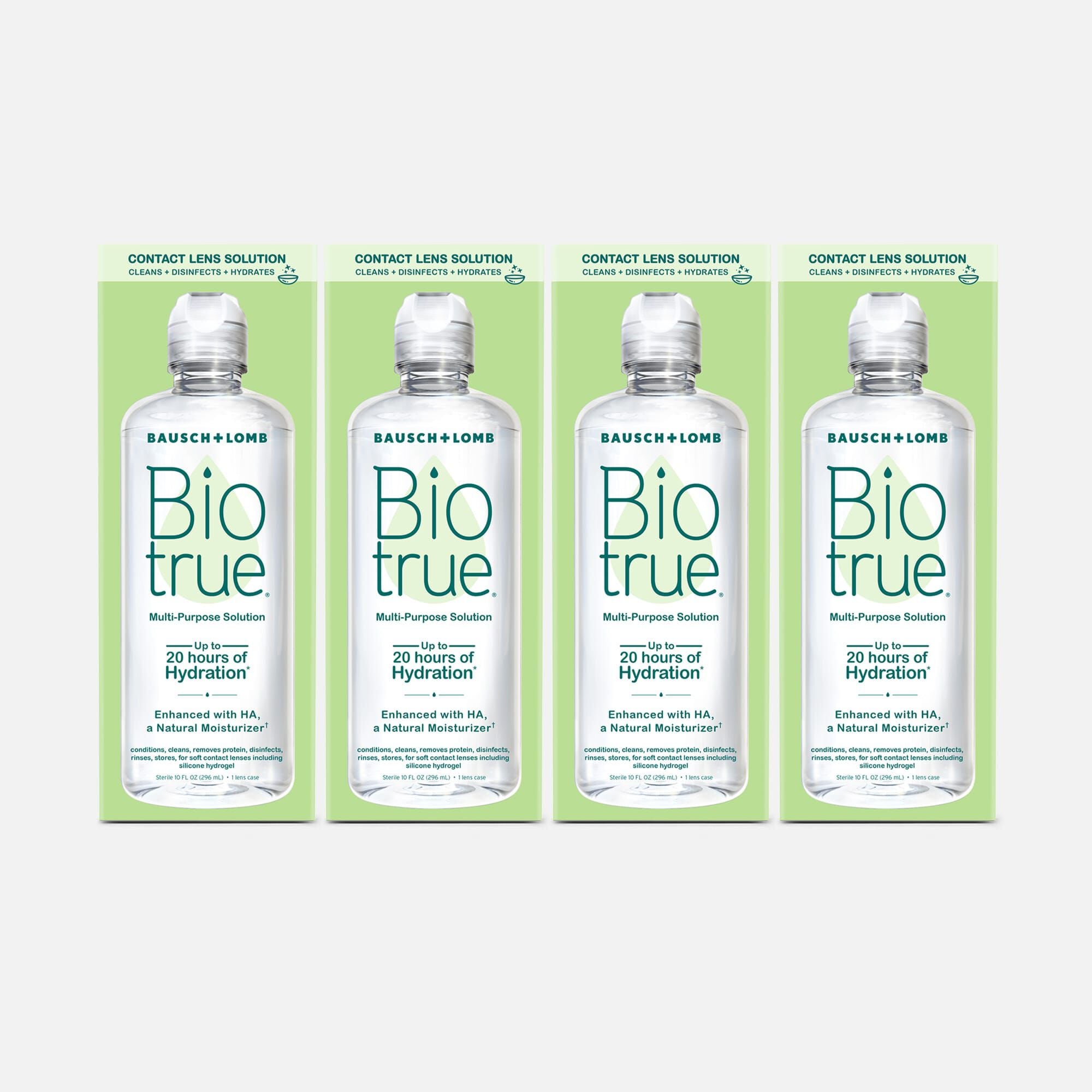 Bausch + Lomb Biotrue Multi-Purpose Solution for Soft Contact Lenses, 10 fl oz.  (4 pack)