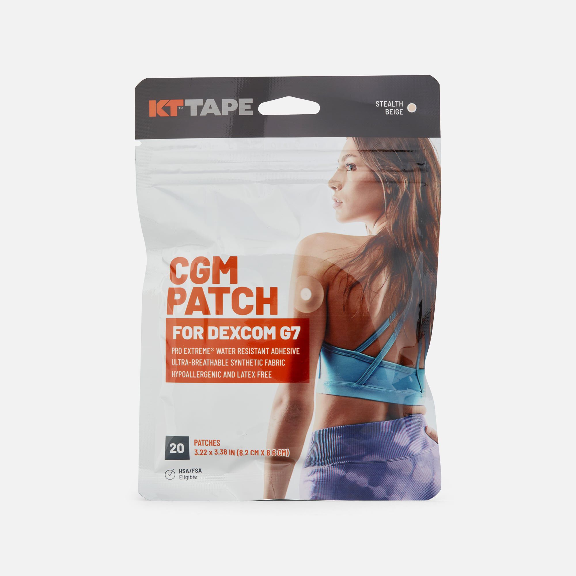 KT Tape CGM Dexcom G7 Patches, 20 ct., , large