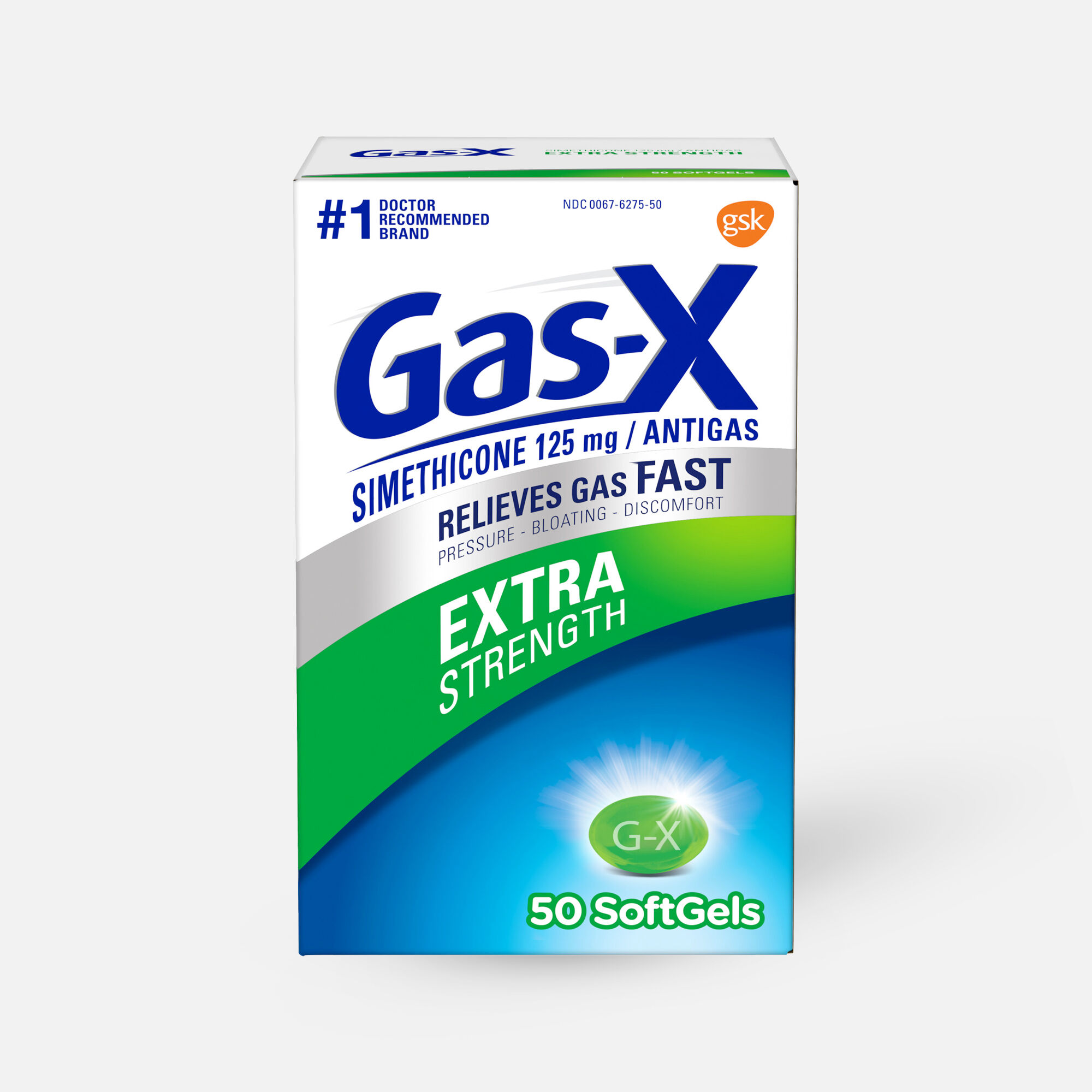 Gas-X Extra Strength Softgel, 125 mg, For Fast Relief From Gas, Bloating & Discomfort, , large