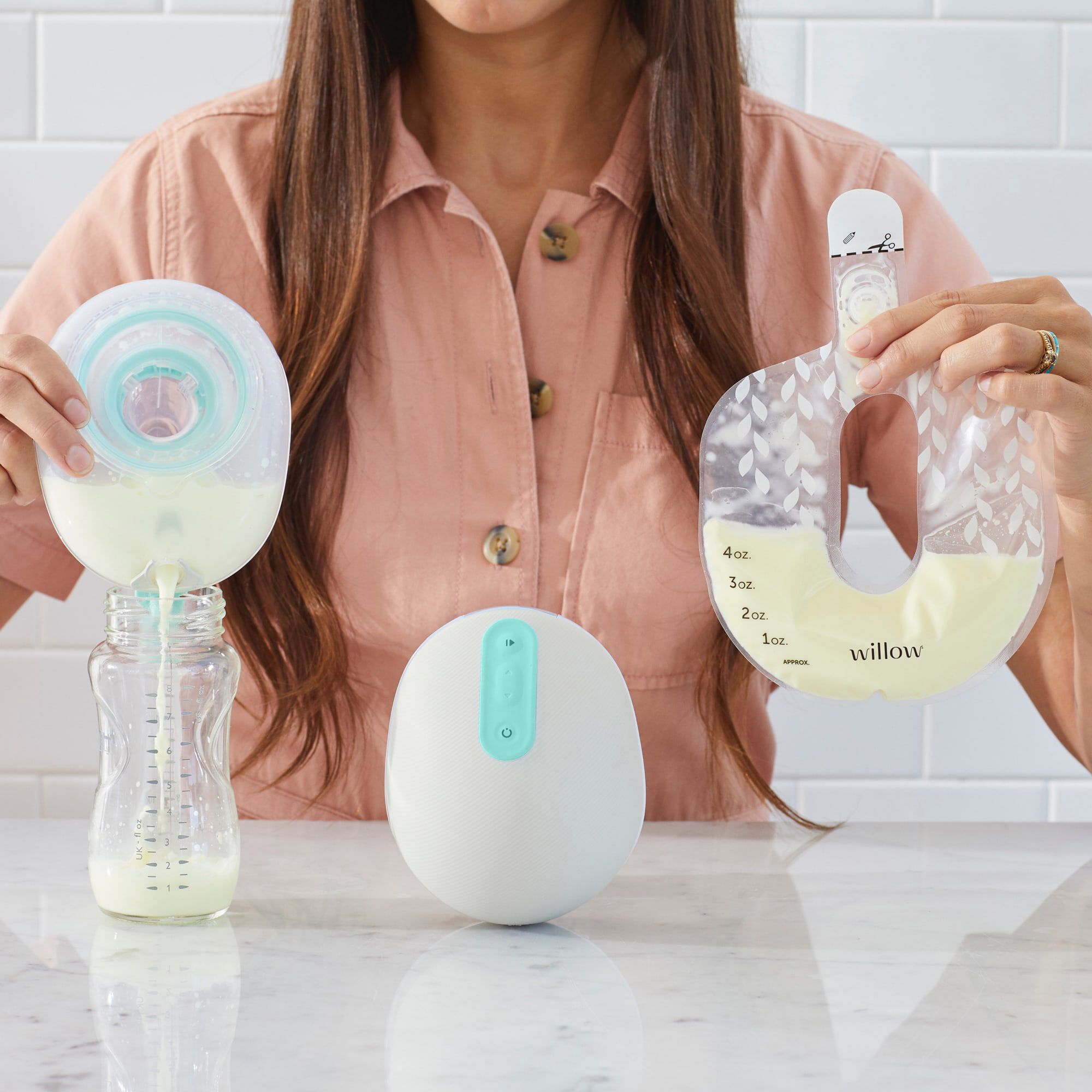 Willow Generation 3 Wearable Double Electric Breast Pump - White, , large