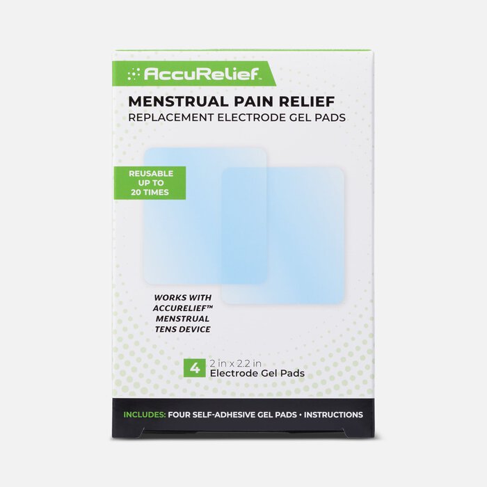 AccuRelief™ Menstrual Pain Relief Replacement Electrode Gel Pads, 4-Pack, , large