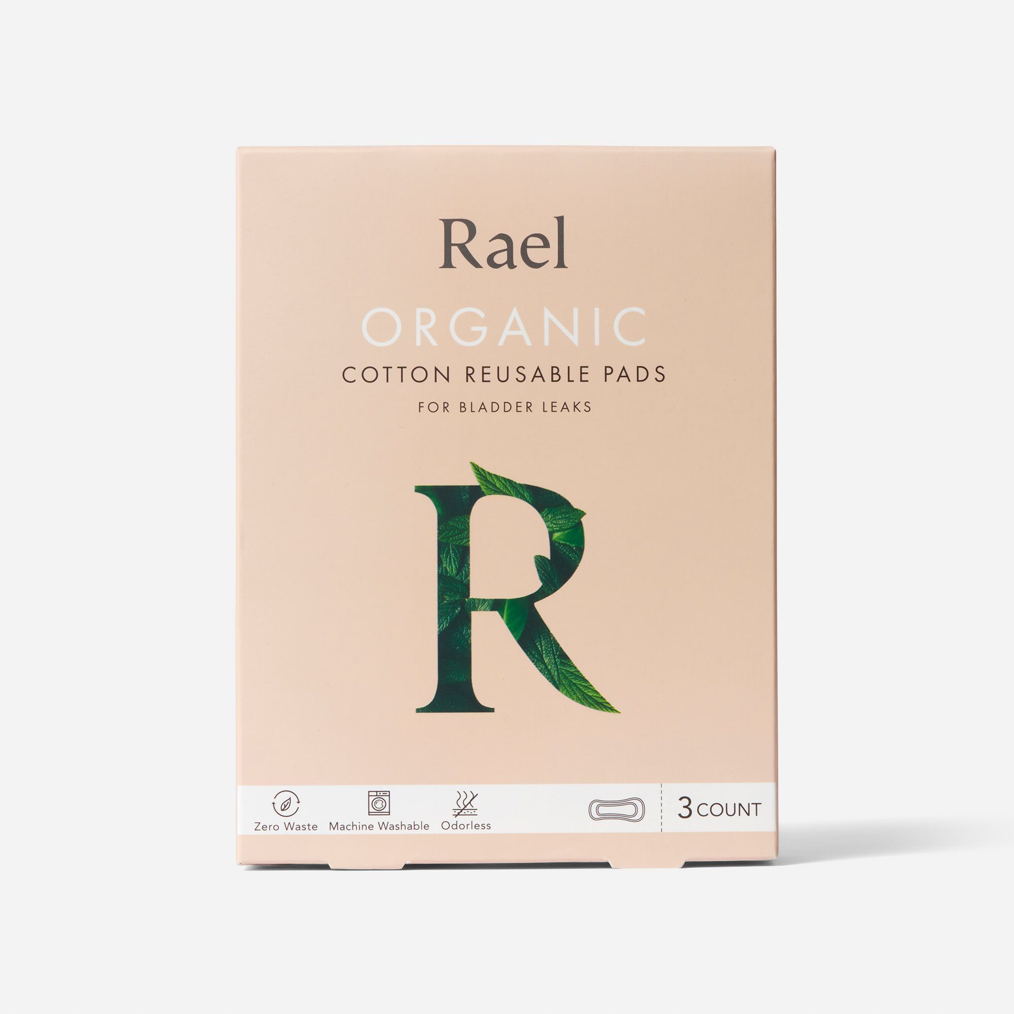 Rael Organic Cotton Reusable Pads for Bladder Leaks, 3 ct., , large