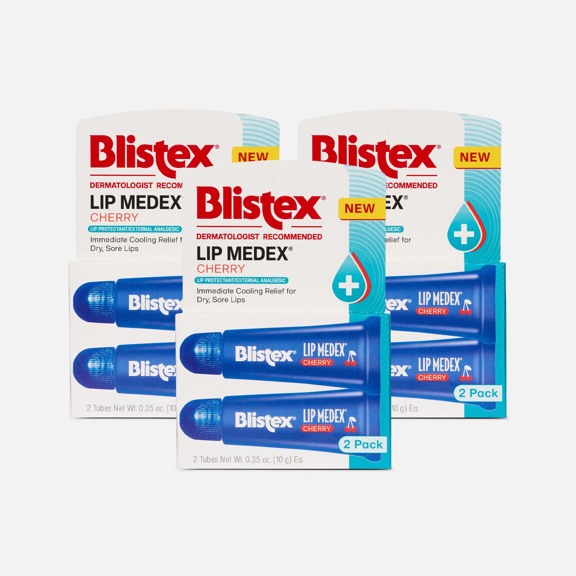 Blistex Lip Medex Cherry Tube 2-Pack .35 oz. (3-Pack), , large