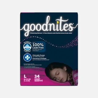 Goodnites Girls' Nighttime Bedwetting Underwear, , large