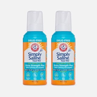 Simply Saline Adult Nasal Mist Extra Strength Plus with Calming Eucalyptus, 4.6 oz. (2-Pack), , large