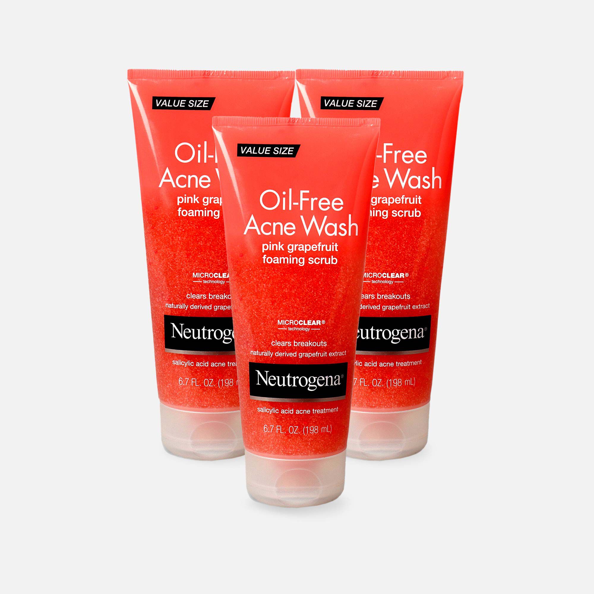 Neutrogena Pink Grapefruit Foaming Face Scrub, 6.7 oz. (3-Pack), , large