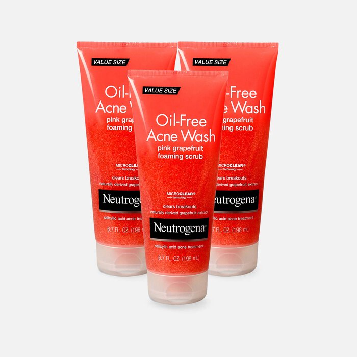 Neutrogena Pink Grapefruit Foaming Face Scrub, 6.7 oz. (3-Pack), , large
