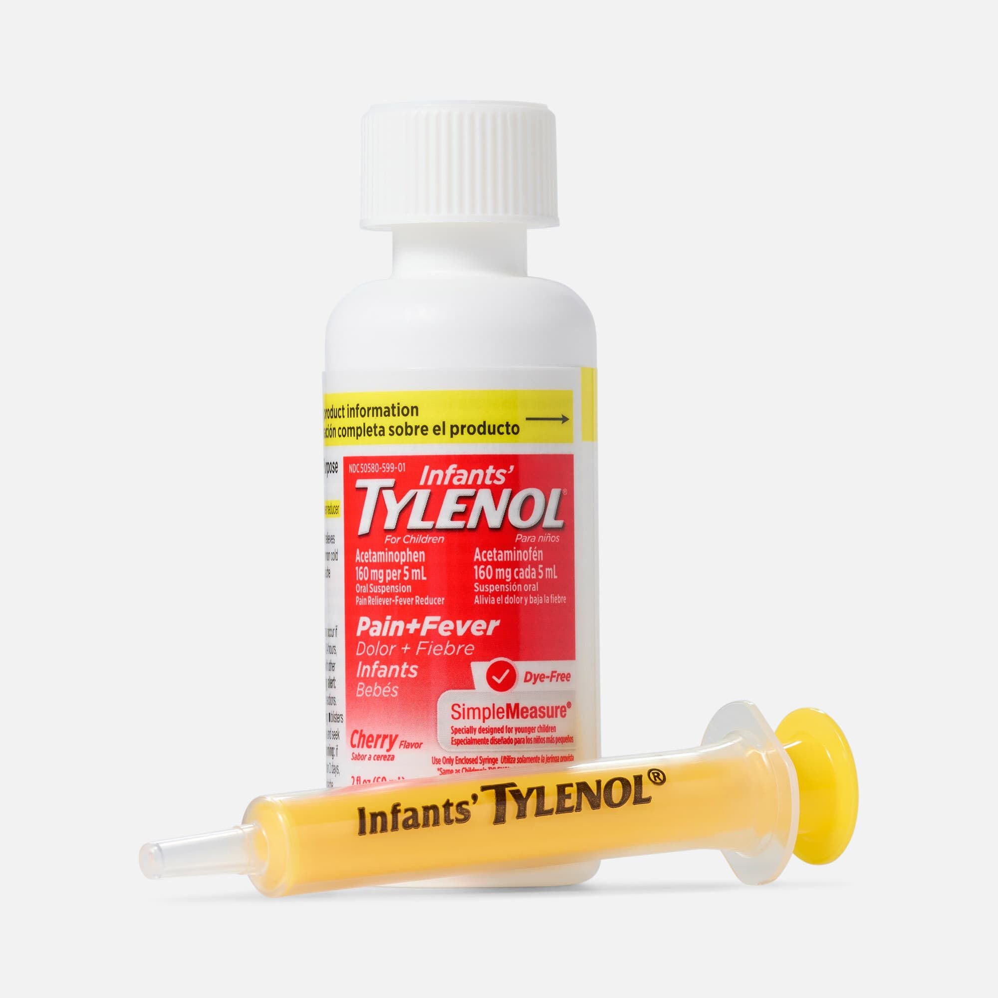 Infant's Tylenol Pain + Fever Dye-Free Acetaminophen Liquid w/ Simple Measure, 2 fl oz., , large