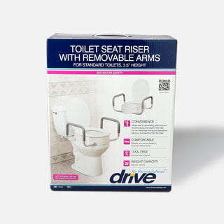 Drive Medical Toilet Seat Riser with Removable Arms, , large