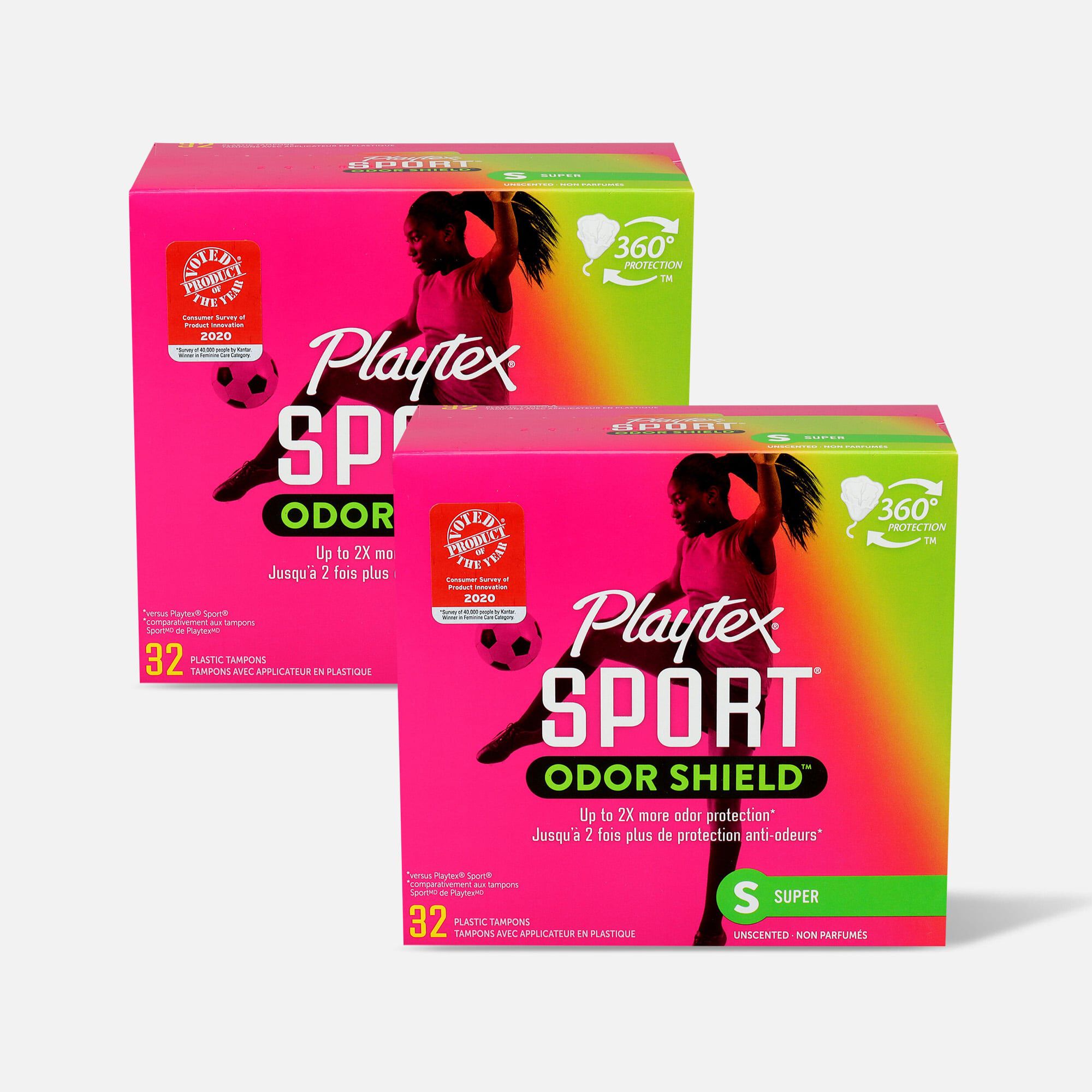 Playtex Sport Odor Shield Super Tampons, 32 ct. (2-Pack), , large