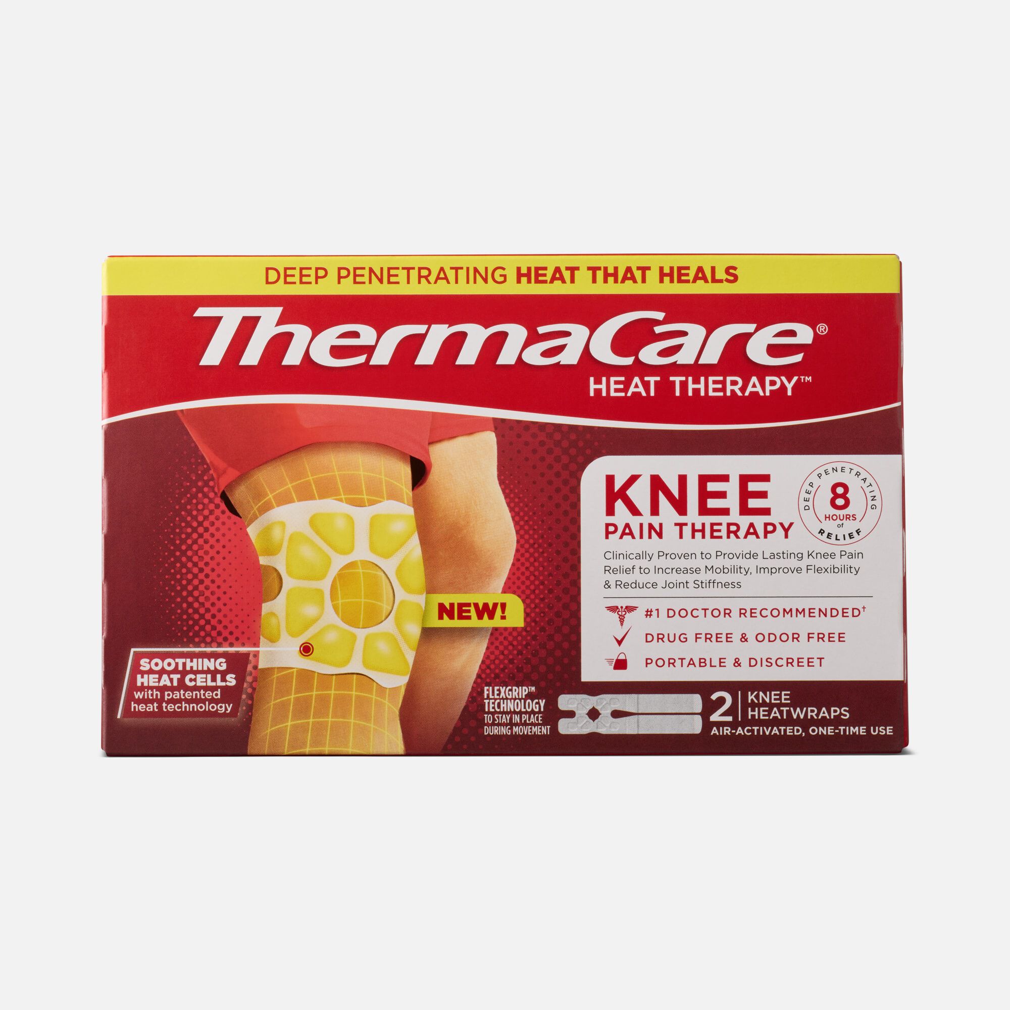 ThermaCare Knee Pain Relief Heatwraps, 2 ct., , large