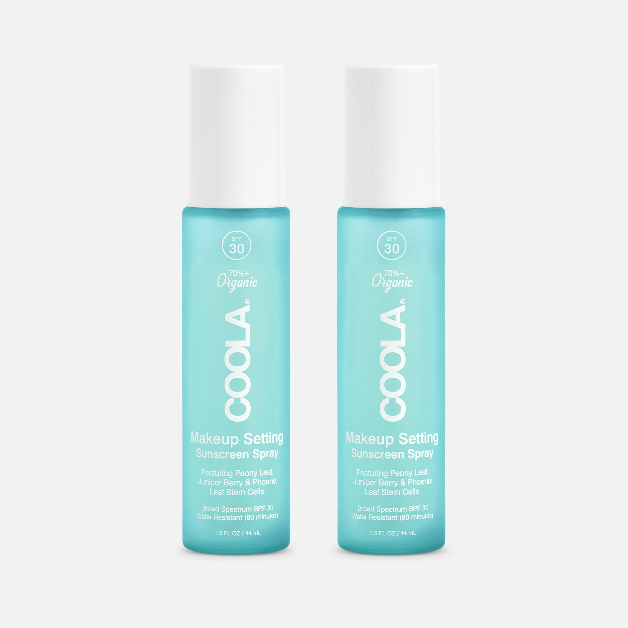 COOLA Classic Sunscreen + Setting Spray, SPF 30, Green Tea/Aloe (2-Pack), , large