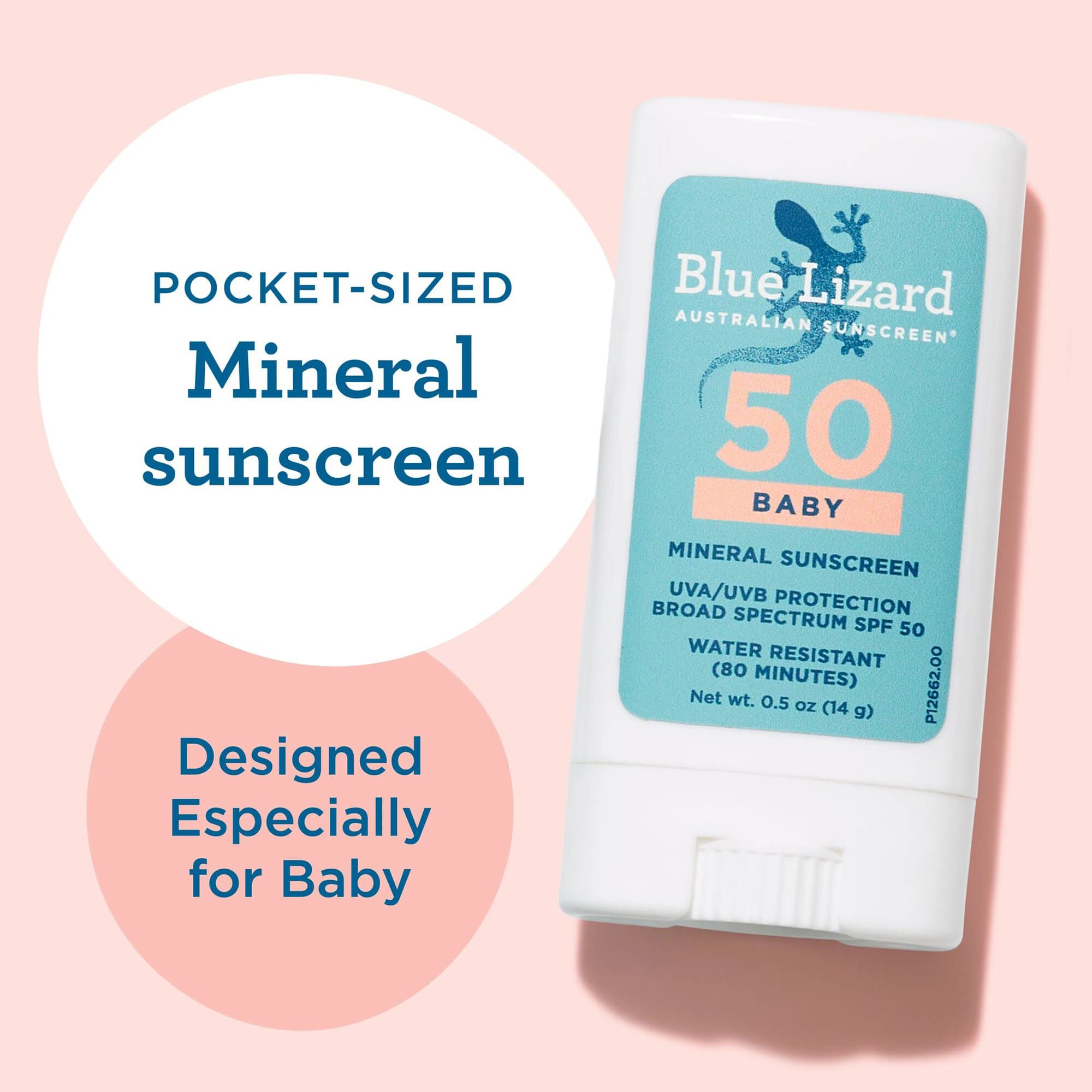 Blue Lizard Baby Mineral Sunscreen Stick, SPF 50, 0.5 oz., , large